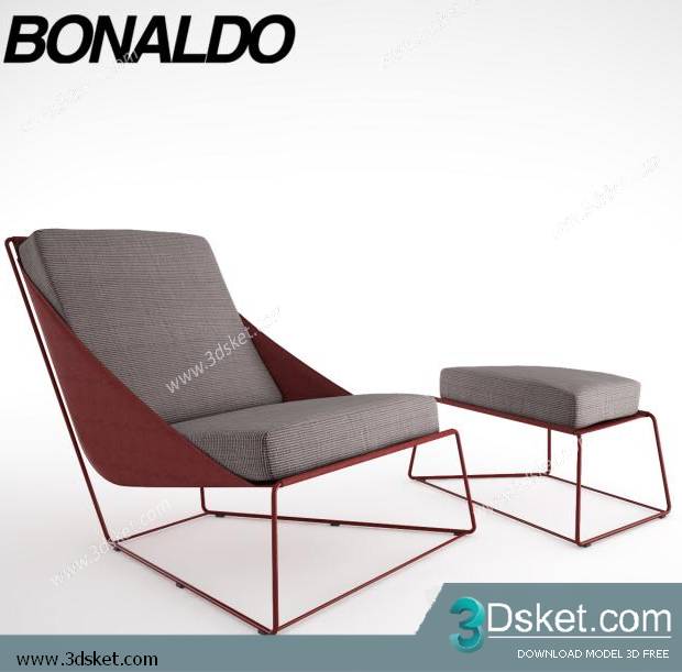 3D Model Arm Chair Free Download 121