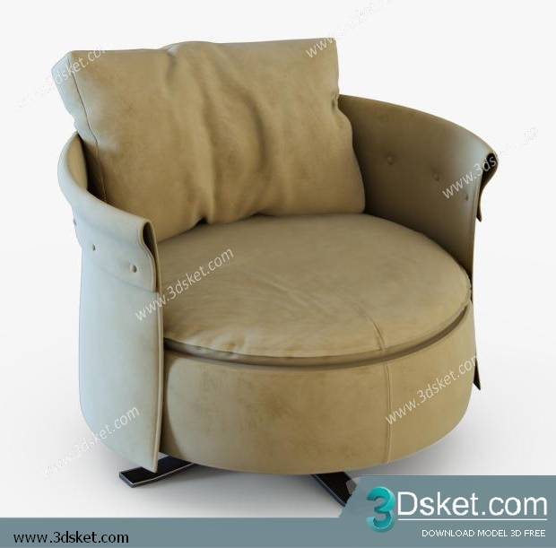 3D Model Arm Chair Free Download 122