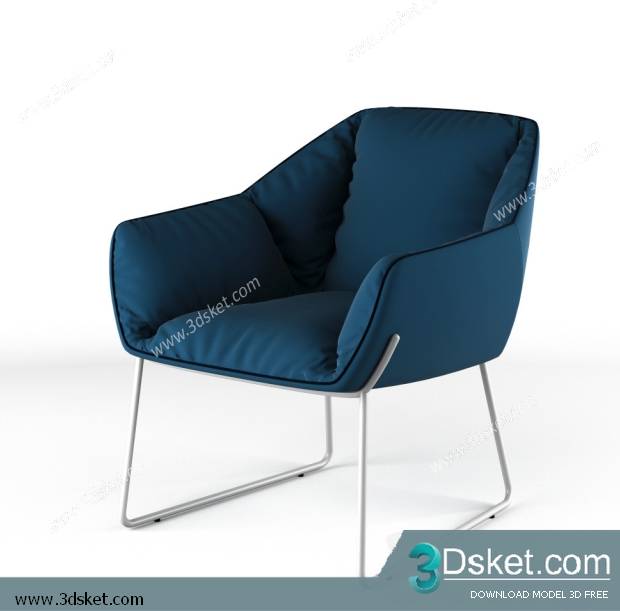 3D Model Arm Chair Free Download 124