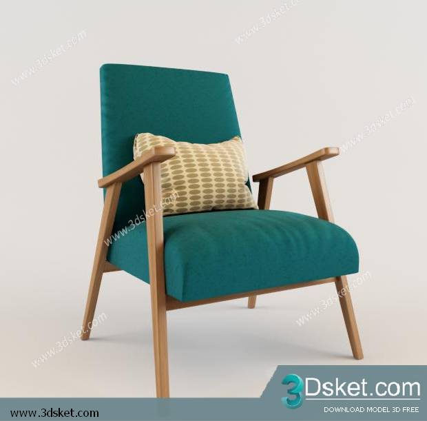 3D Model Arm Chair Free Download 126
