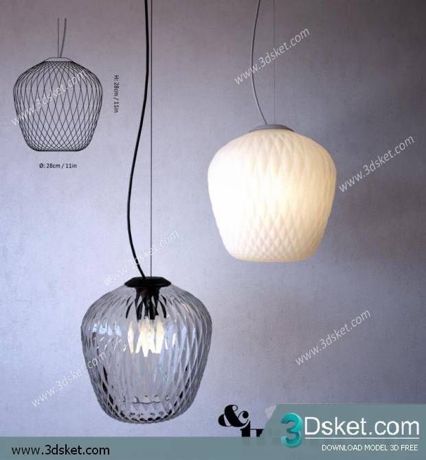 Free Download Ceiling Light 3D Model 092