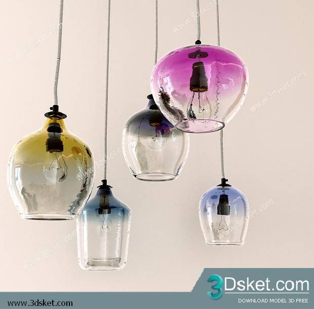 Free Download Ceiling Light 3D Model 093