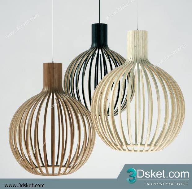 Free Download Ceiling Light 3D Model 094