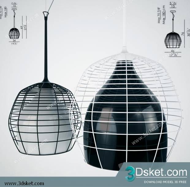 Free Download Ceiling Light 3D Model 095