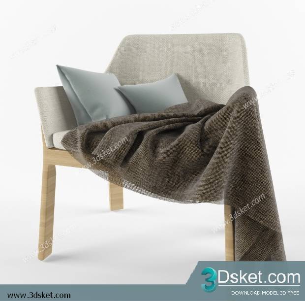 3D Model Arm Chair Free Download 129