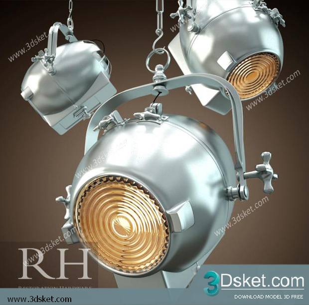 Free Download Ceiling Light 3D Model 096