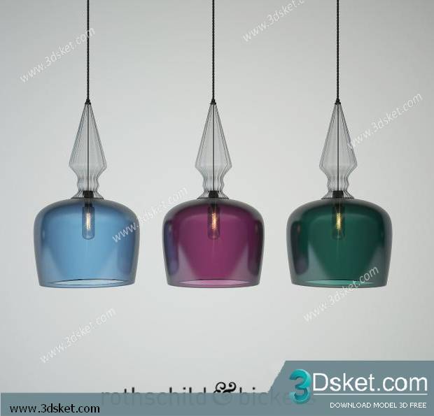 Free Download Ceiling Light 3D Model 097