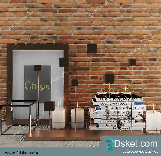 Free Download Decorative set 3D Model 0141