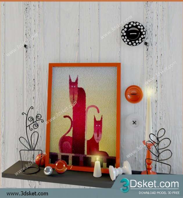 Free Download Decorative set 3D Model 0142