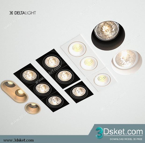 Free Download Spot Light 3D Model 007