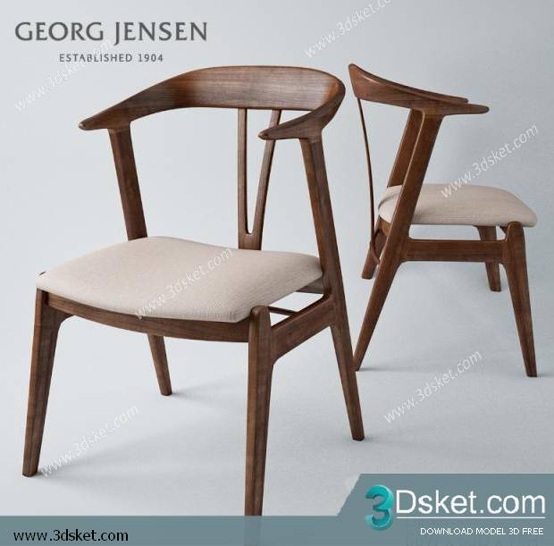 3D Model Arm Chair Free Download 132