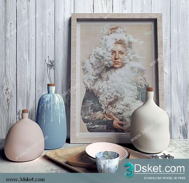 Free Download Decorative set 3D Model 0144