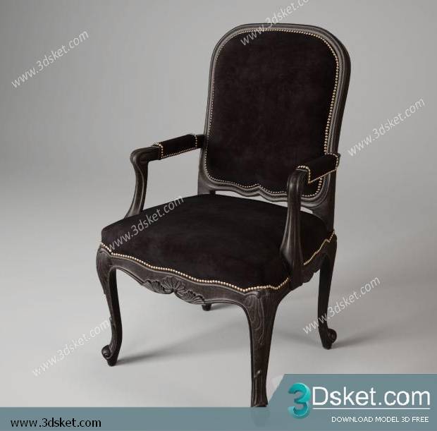 3D Model Arm Chair Free Download 133