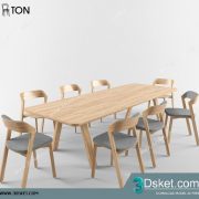 3D Model Table Chair Free Download 052