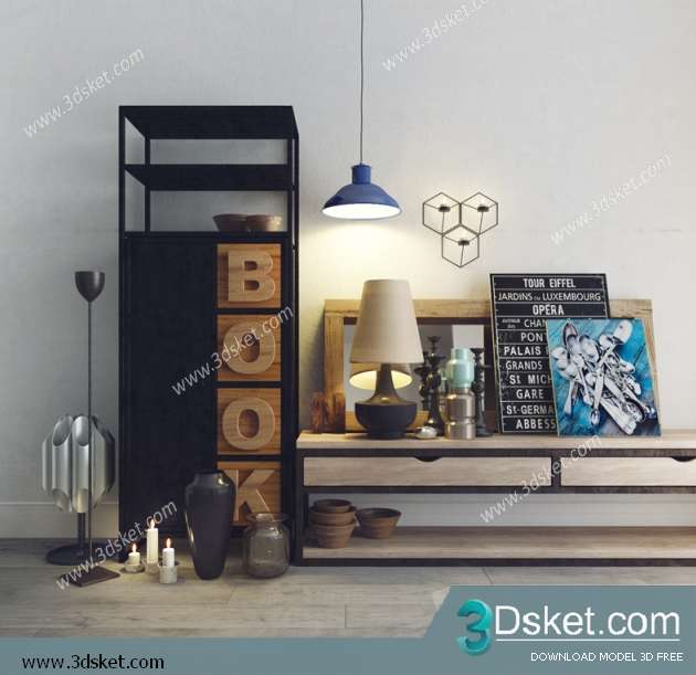 Free Download Decorative set 3D Model 0147