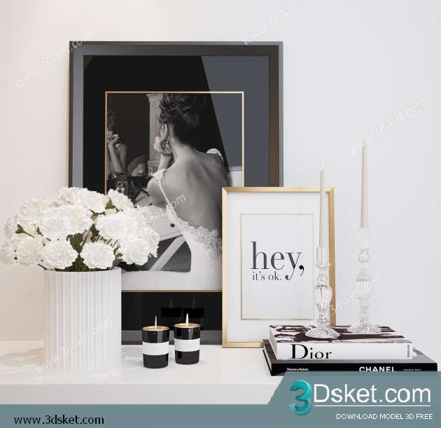 Free Download Decorative set 3D Model 0148