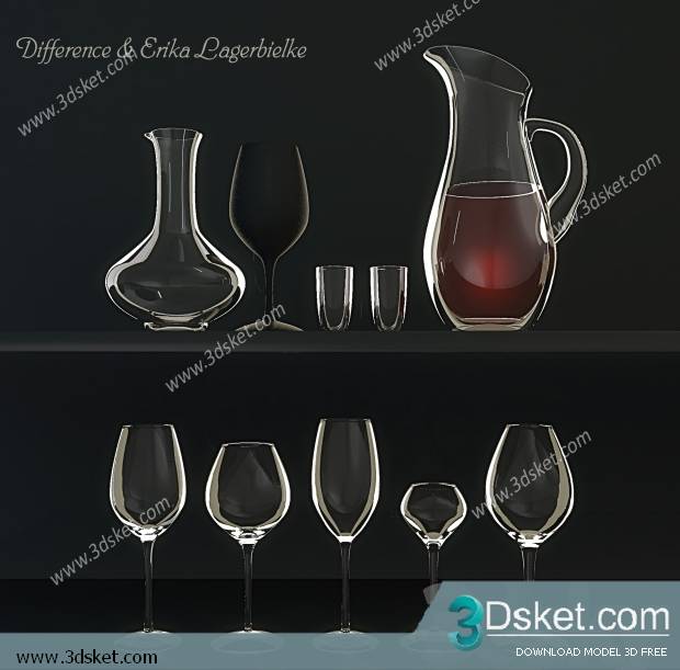 Free Download 3D Models Tableware Kitchen 097