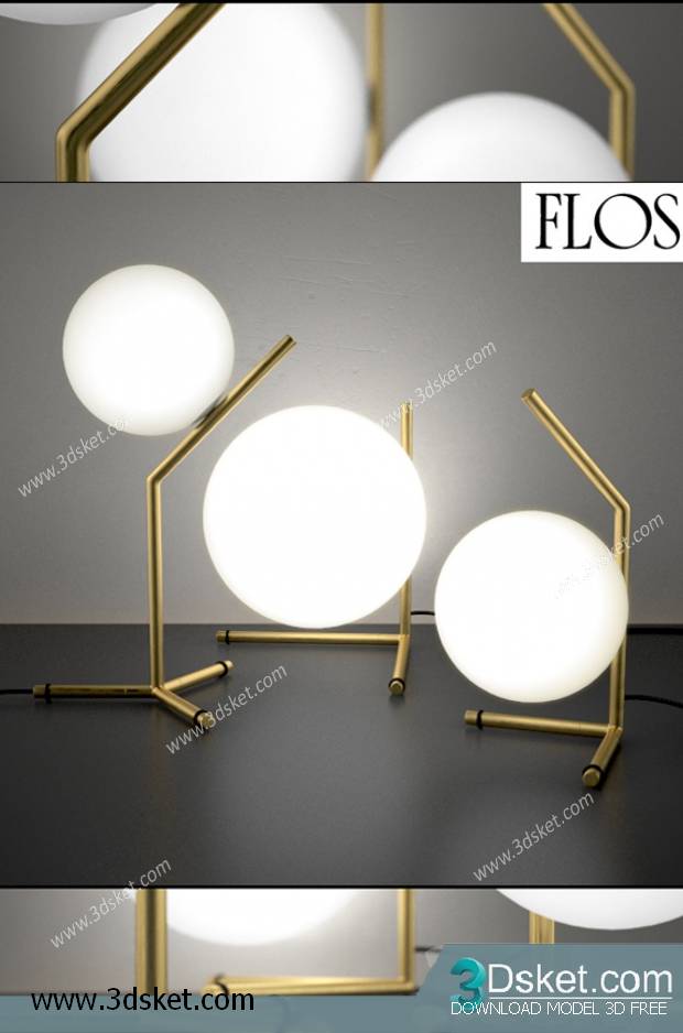 Free Download Table Lamp 3D Model 039