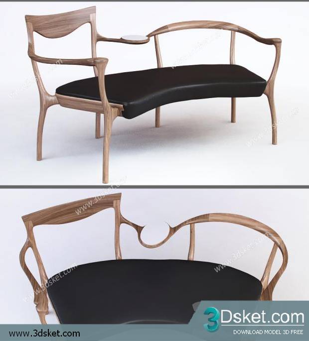 3D Model Arm Chair Free Download 137