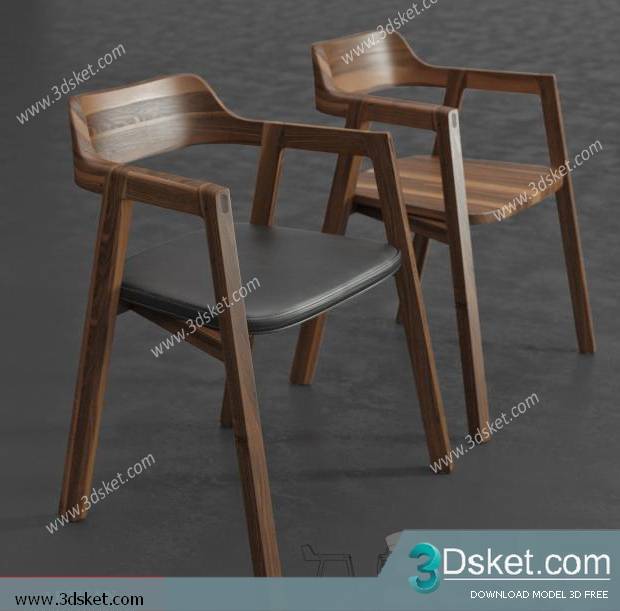 3D Model Arm Chair Free Download 138
