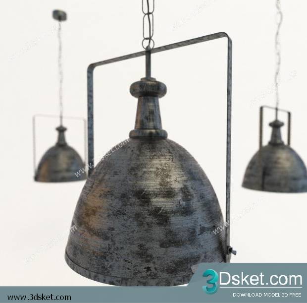Free Download Ceiling Light 3D Model 0104