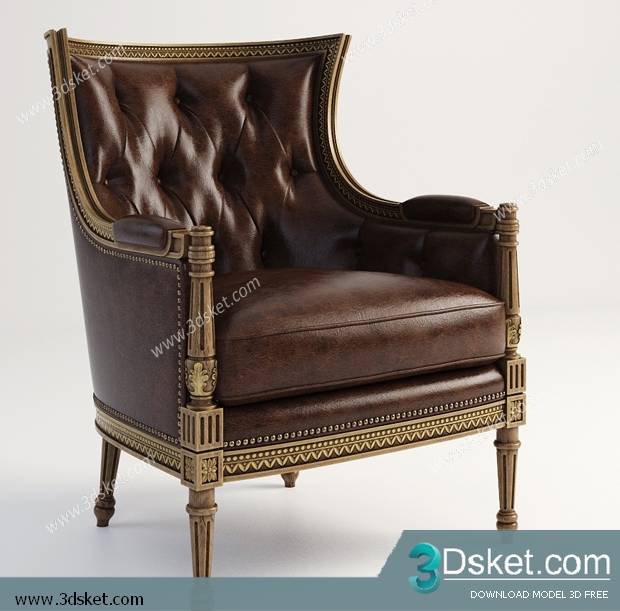 3D Model Arm Chair Free Download 139
