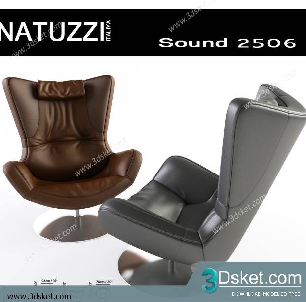 3D Model Arm Chair Free Download 141