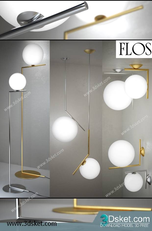 Free Download Ceiling Light 3D Model 0106