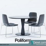3D Model Table Chair Free Download 055