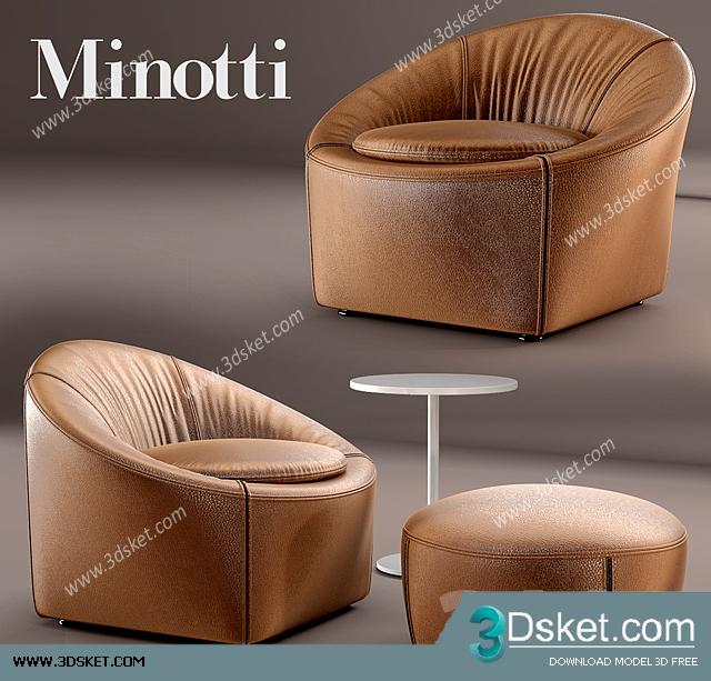 3D Model Table Chair Free Download 056