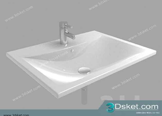 Free Download Wash Basin 3D Model 034