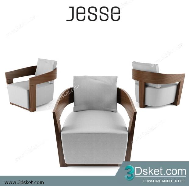 3D Model Arm Chair Free Download 147