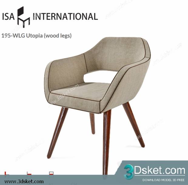 3D Model Arm Chair Free Download 192