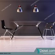 3D Model Table Chair Free Download 057