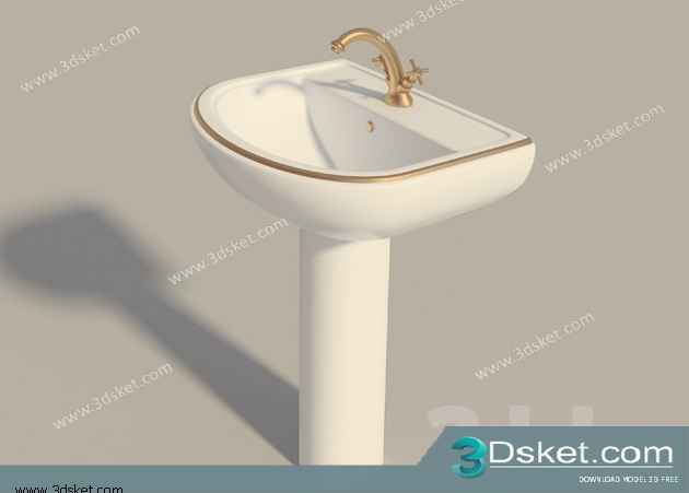 Free Download Wash Basin 3D Model 047