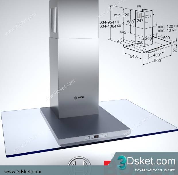 Free Download Kitchen Appliance 3D Model 0110