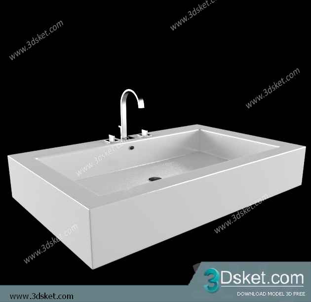 Free Download Wash Basin 3D Model 080