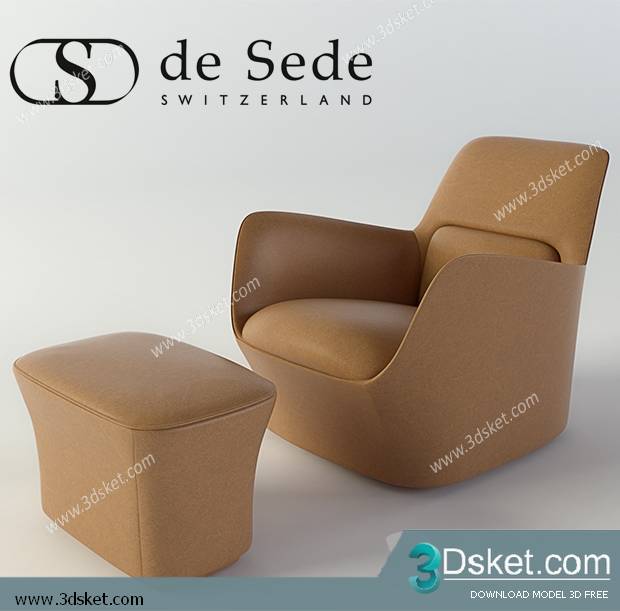 3D Model Arm Chair Free Download 155