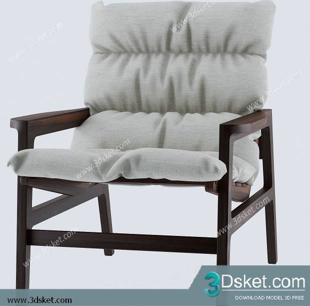 3D Model Arm Chair Free Download 156