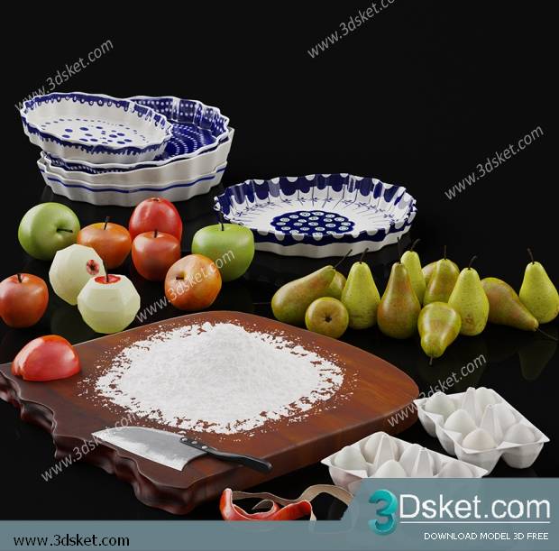 Free Download 3D Models Tableware Kitchen 0105