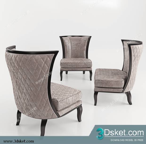 3D Model Arm Chair Free Download 162