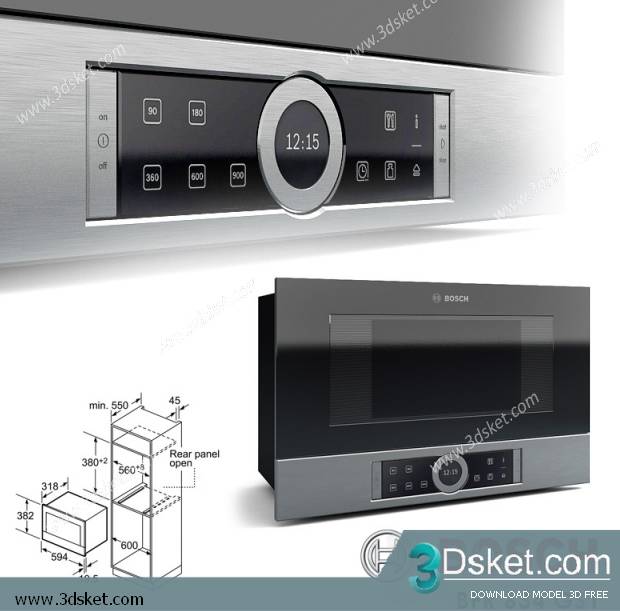 Free Download Kitchen Appliance 3D Model 0112