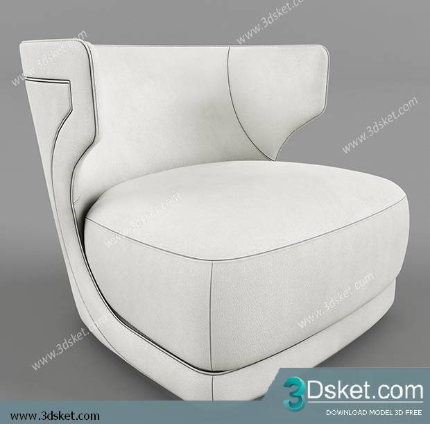 3D Model Arm Chair Free Download 165