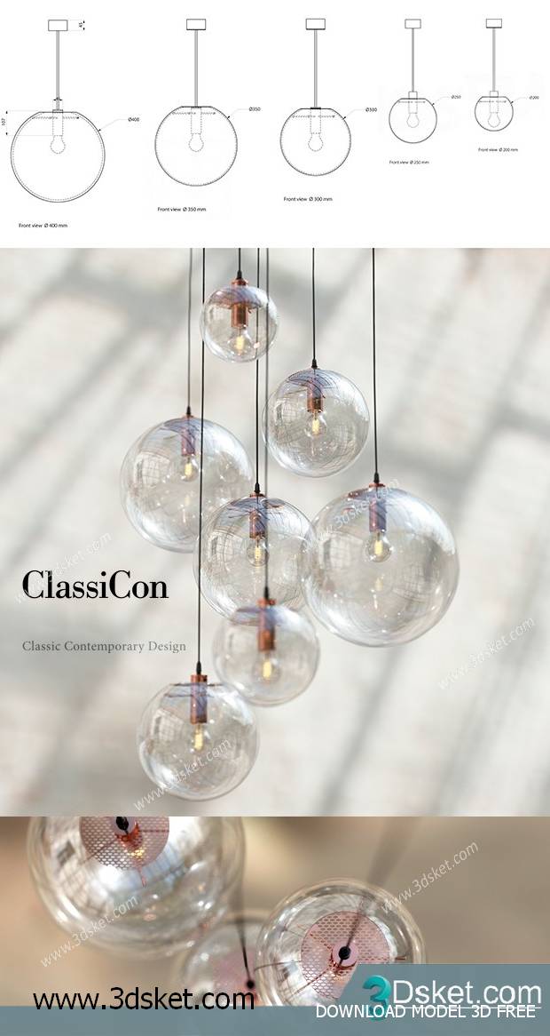 Free Download Ceiling Light 3D Model 0114