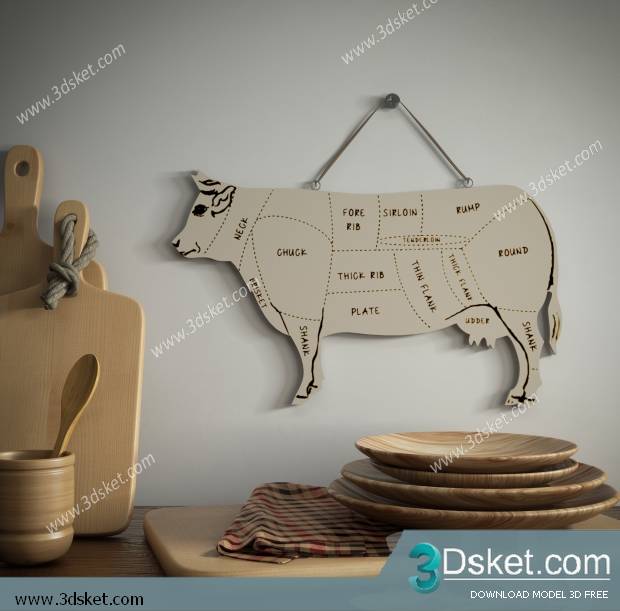 Free Download 3D Models Tableware Kitchen 0106