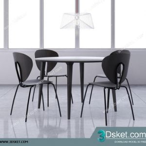 3D Model Table Chair Free Download 059