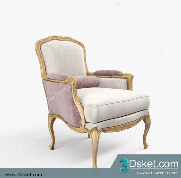 3D Model Arm Chair Free Download 167