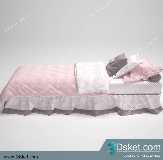 3D Model Bed Free Download Giường 130