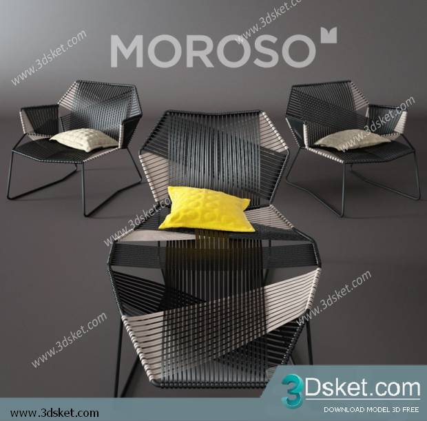 3D Model Arm Chair Free Download 168