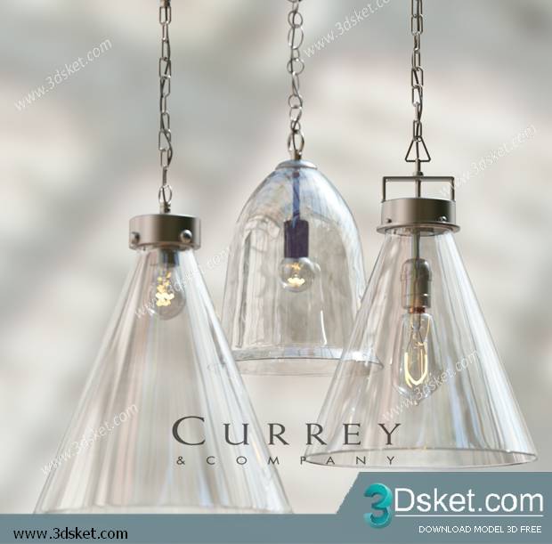 Free Download Ceiling Light 3D Model 0117